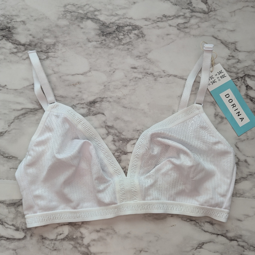 Dorina White Bralette Dorina Tiffany Bralette size 34C NWT